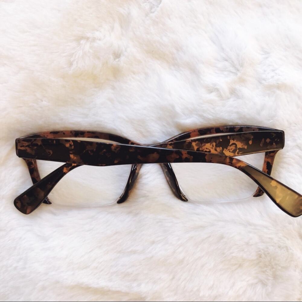 Brooke Brown Half Rim Rectangle Reader Glasses - Picture 11 of 11